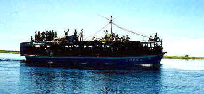 Barge on the Luapula: A floating village