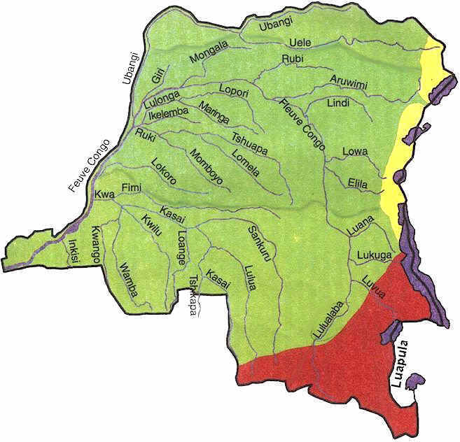 Congo Rivers Map